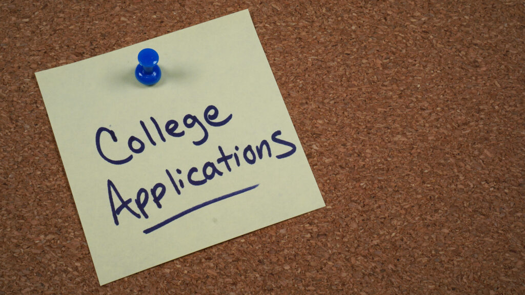 College application process.